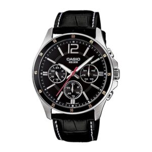 Casio Enticer Chronograph Black Dial Men's Watch - MTP-1374L-1AVDF (A834)